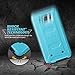 ULAK [Knox Armor] Rugged Dual Layer Hybrid Protective Case Front Cover Without Built in Screen Protector Holster for Samsung Galaxy Note 5 - Retail Packaging - Blue
