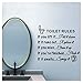 EJFOIEJ Toilet Rules Bathroom Removable Wall Sticker Vinyl Art Decals DIY Home Decor