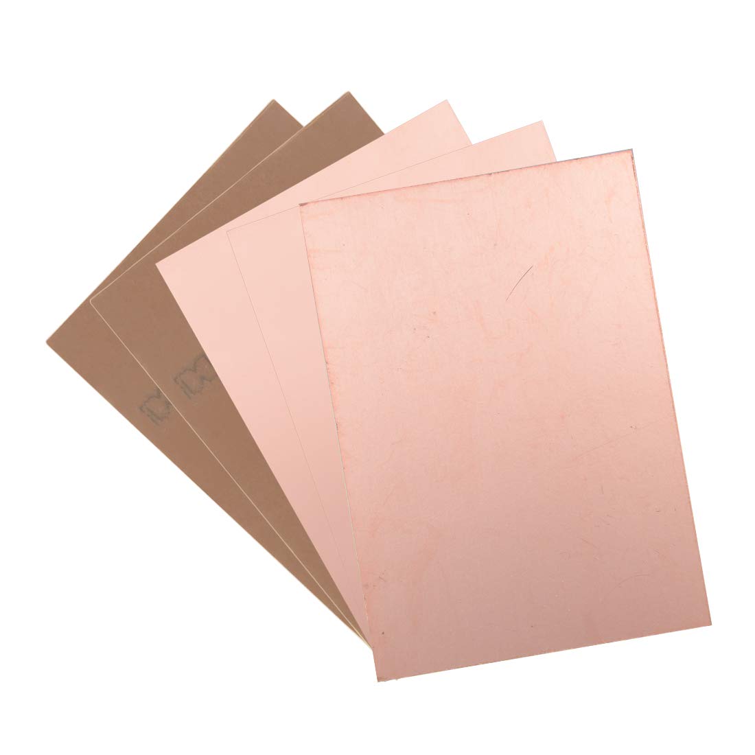 sourcing map Single-Sided Copper Clad Laminate PCB Circuit Board, 100x70mm 3.94x2.76 inch, 1.5mm Thickness DIY Prototyping PCB Board, Name Board, 5pcs