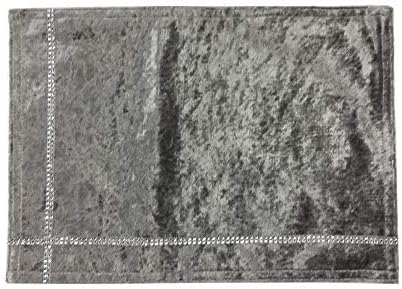 8 X Crushed Velvet Diamante Silver Grey PLACEMATS 33X45CM to Match Runner