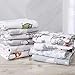 Stratton Collection Extra Soft Printed 100% Cotton Flannel Sheet Set. Warm, Cozy, Lightweight, Luxury Winter Bed Sheets. By Home Fashion Designs Brand. (Queen, Moose)