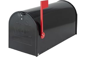 Large Mailboxes for Outside, RAINHOL Black Metal Mailbox, Galvanized Steel Post Mount Mail Box, T3 Large Capacity, 23 x 10.7 x 8.9 Inches