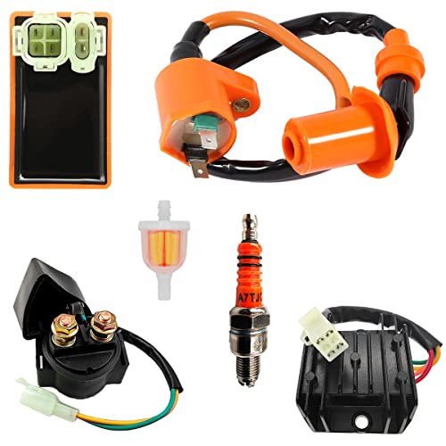 ATV Ignition Coil 6Pin Cdi Box 4 Pin Rectifier Solenoid Relay