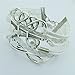 Willsa Alloy Love Heart Eiffel Tower Friendship PU Leather Bracelet