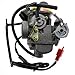 AUTOKAY Carburetor GY6 GY-6 150CC Carb KAZUMA SUNL 149CC 24mm Electric Choke E-Clotted Valve for ATV