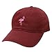 City Hunter C104 Flamingo Small Embroidery Cotton Baseball Cap 13 Colors (Burgundy)