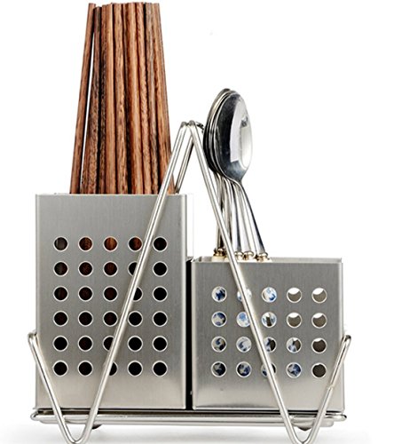Stainless steel chopsticks tube tableware storage rack drain rack shovel spoon bucket knife fork storage Box