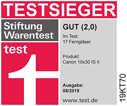 Canon 10x30 is II Fernglas (10 fache Vergrößerung, Feldstecher, Präzisionsoptik, Powered is Bildstabilisator, manuelle Fokussierung, Dioptrinkorrektur, Porroprisma II, Freihandeinsatz), schwarz – Bild 6