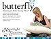 Moonlight Slumber Butterfly Breastfeeding Pillow with Removable Hypoallergenic, 100 Percent Organic Cotton Natural-Colored Case