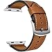 For Apple Watch Band, 42mm Brown Huabanxie Genuine Leather iwatch Strap Replacement Band with Stainless Metal Clasp for Apple Watch Series 3 Series 2 Series 1 Sport ,42mm brown