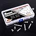 Rustark 150Pcs M5 [10-45mm] 304 Stainless Steel Flat Head Phillips Cross Wood Screw Self Tapping Drilling Screws Assortment Kit