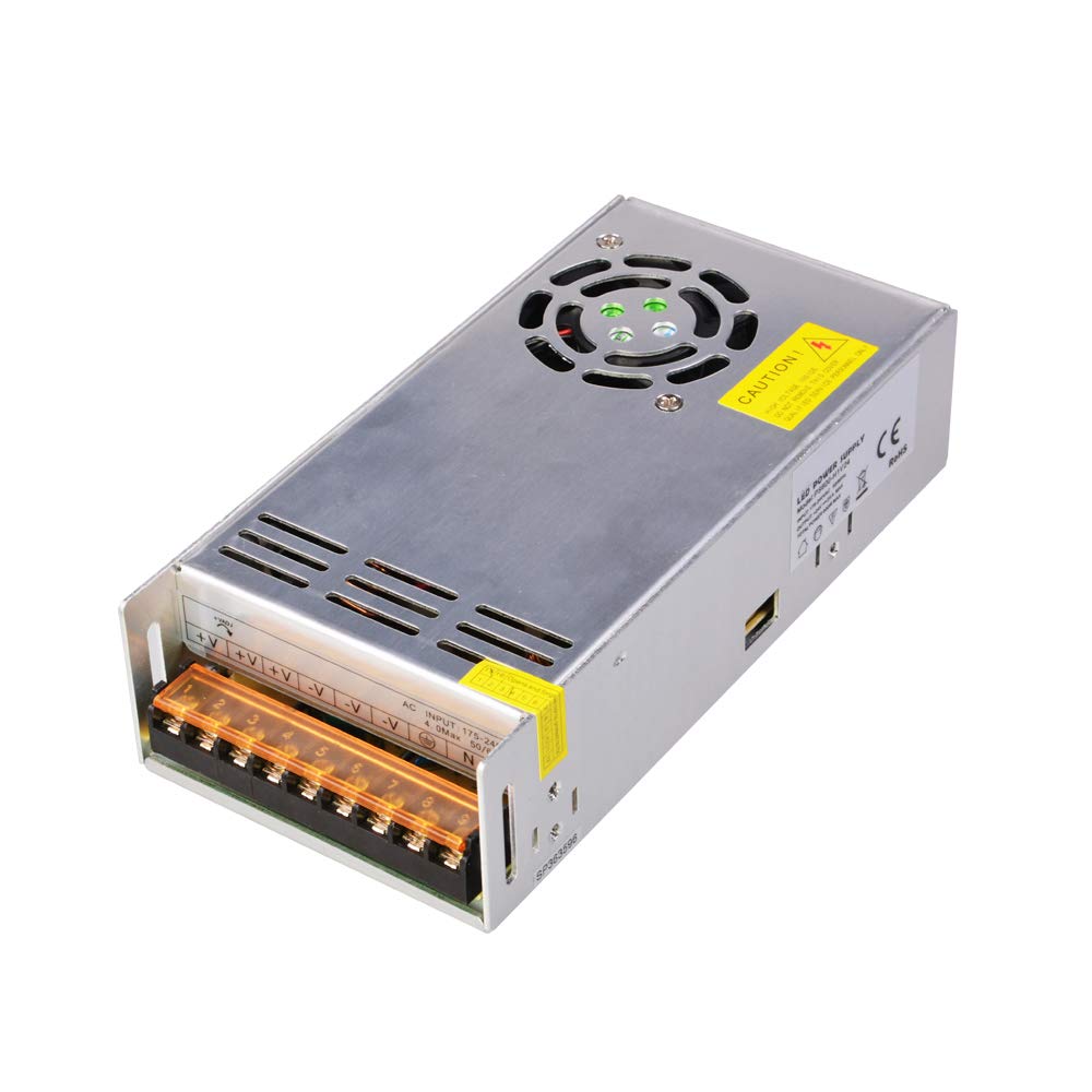 Dapenk 24v Power Supply Driver Transformer 240v To 24v Dc Power Supply Led Driver Light Adapter Light Converter Aluminum Shell (PS600-24V)