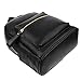 Women Backpack Purse PU Leather Simple Design Casual Daypack Fashion School Backpack for Girls Black