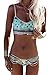 EVALESS Women's Bohemian Summer Beach Sling Print Bikini Swimsuit Swimwear