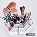 ECVISION Makeup Organizer Large Capacity 360°Rotating Acrylic Cosmetics Storage/Revolving Makeup Organizer/Cosmetics Storage Case (White)