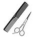 Sterling Beauty Tools 5.5 Inch Hair Cutting Scissors | Made from Japanese Stainless Steel | Includes 7 Inch Carbon Fiber Styling Comb | Best Grooming Scissor For Men and Women