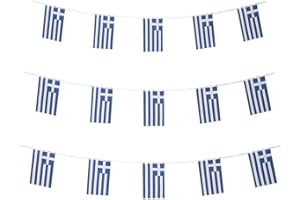 MFLAGPERFT Greece Flags Greek Small String Mini Flag Pennant Banner Decorations