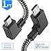 1FT 90 Degree Micro USB to Micro USB Android Phone Tablet OTG Data Cable Right Angle Connector Wire Cord for DJI Spark, Mavic Pro, Platinum, Air, 2 Pro, Zoom Remote Controller Accessories (1 Pack)
