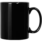 harebe 22 OZ Extra Large Coffee Mug, Smooth Ceramic Boss Giant Tea Cup Big Capacity and Handle for Dad Men, Black