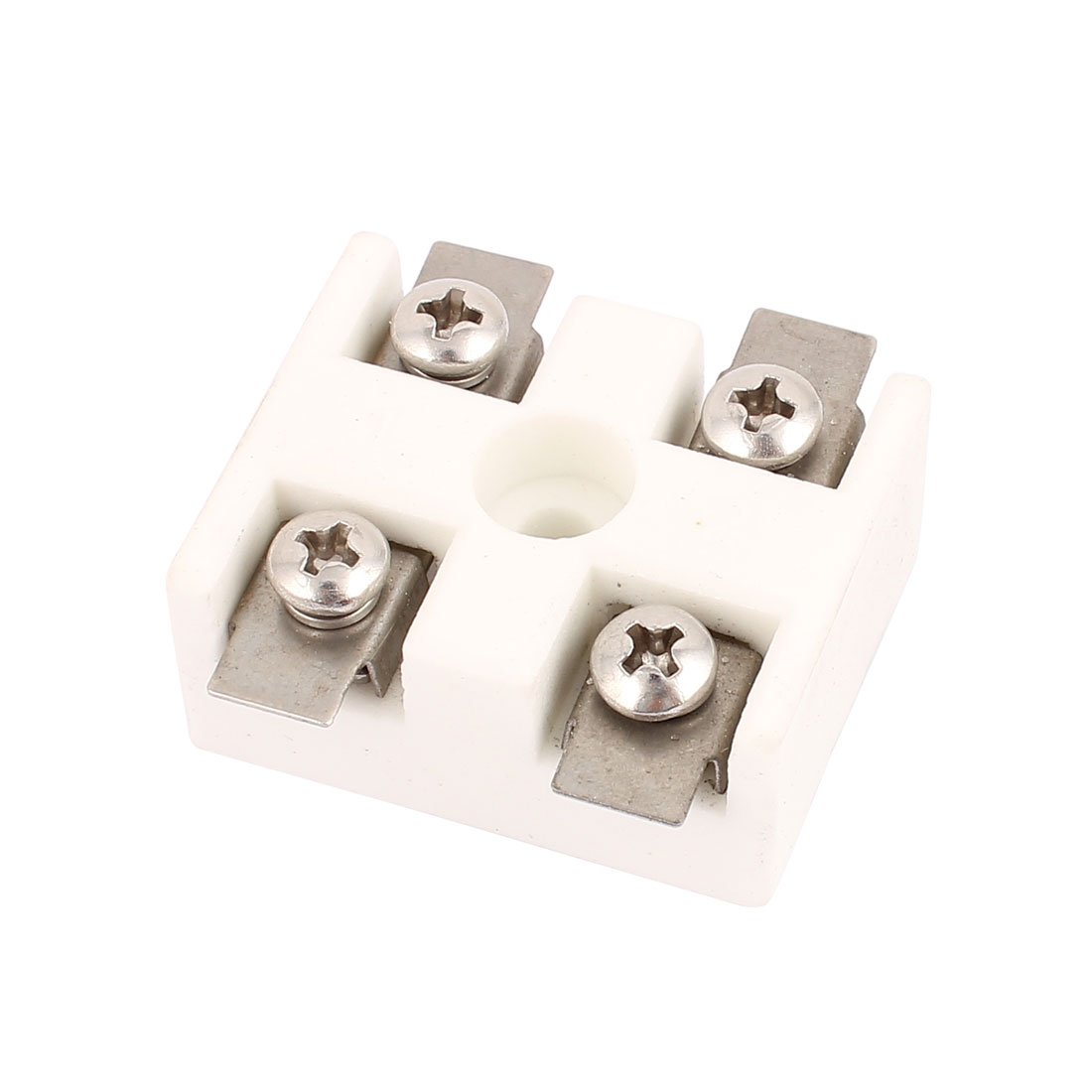 Sourcingmap Ceramics Terminal Blocks High Temp Porcelain Ceramic Connectors 2 Way for Electrical Wire Cable 30A
