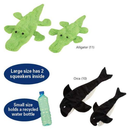Zanies Predator Unstuffies Dog Toys, Small Alligator, 15.5"