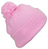 Best Winter Hats Quality Solid Color Cuffed Beanie W/Large Pom(Fits Large Heads)