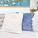 Homey COZY Faux Fur Throw Pillow Cover,Ivory Double-Side Luxury Fluffy Super-Soft Plush Fur Decorative Couch Cushion Pillow Case 20 x 20 Inch, Cover Only