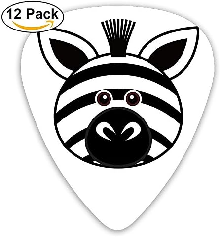 Hj21GFHJ Funny Zebra Face Classic Guitar Pick (6 Packs) Player's Guitar Packs