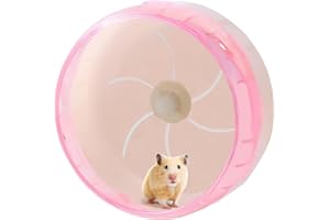Sirvarni Super-Silent Hamster Exercise Wheel - Hamster Cages Toys Accessories 8.6 Inch Running Spinner Quite Runner for Small Animal Pet Gerbil Dwarf Syrian Hedgehog Rat Mouse Mice (Pink)