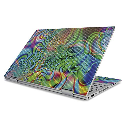 MightySkins Carbon Fiber Skin for HP Envy x360 15" (2019) - Psychedelic | Prote…