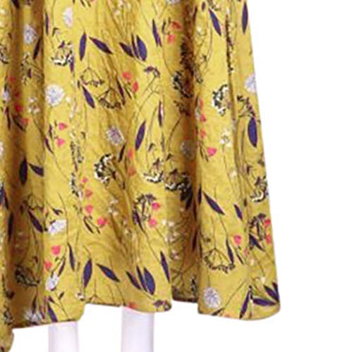 Women Plus Size Bohemian O-Neck Floral Print Vintage Sleeveless Long Maxi Dress