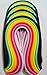 Paper Quilling Strips (1040 Strips) 26 Colors Width - 3mm,5mm,7mm and 10mm Length - 38cm (Pack of 4 sets)
