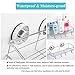Haundry Suction Cup Shower Caddy Basket, Bathroom Corner Shower Shelf Organizer Stainless Steel with 4 Removable Hooks