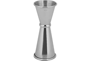 Double Cocktail Jigger, Japanese Style Stainless Steel Measuring Cup with Measurements Inside Pourer Measuring Tool for Bar H
