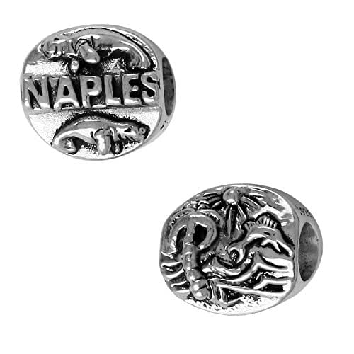 Amazon.com: Naples, FL -Beach Scene and Manatees - Sterling Silver
