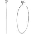 Michael Kors Stainless Steel and Pavé Crystal Hoop Earrings for Women