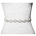 Thin Wedding Bridesmaid Dress Rhinestone Bridal Sash Belt with Crystal & Beads (18