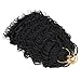 DAIRESS (6 Packs) 14Inch 35strands Wavy Senegalese Twist Crochet Hair Braids Wavy Ends Free Synthetic Hair Extensions Kanekalon Curly Crochet Twist Braiding Hair (#1B Black)