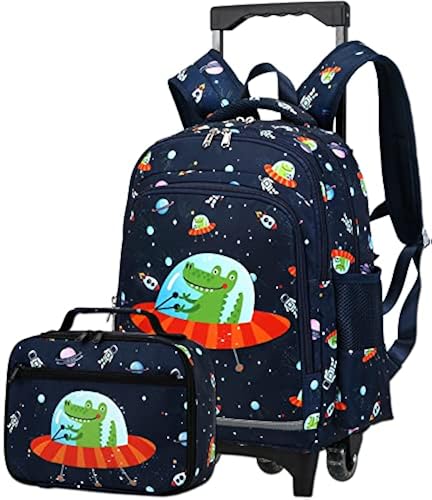 CAMTOP Rolling Backpack With Matching Lunch Bag Kids Luggage Carry