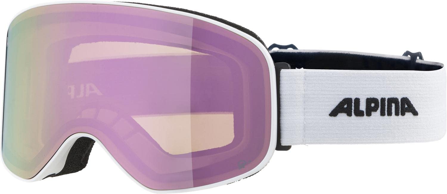 ALPINA Unisex - Adults, SLOPE Q-LITE ski goggles, white matt, One Size