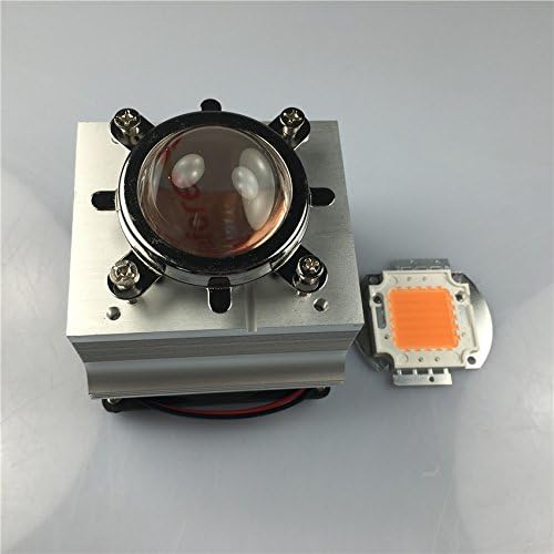 led world 50W 380-840nm Full Spectrum LED Grow Chip High power led lamp+DC12V Heatsink 44mm lens kits