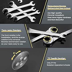 Anbull Fixed Head Tubing Ratchet Open End Wrench