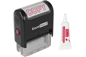 ExcelMark A1539 Copy Self-Inking Stamp with Reversible Pad (Stamp Plus 5cc Refill Ink)