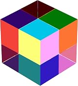 ZhuoChiMall CMY Mixing Color Cube The Original Cube 40mm Acrylic view 1