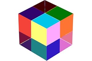 ZhuoChiMall CMY Color Cube, 2.75 inch (70mm) Mixing CMYK Cube, Colorful Magic Acrylic Prism Cube for Home or Office Desktop Decoration, Science Learning Physic Toys Educational Gifts for Kids…