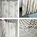 Welwo Stall Shower Curtain or Liner 36 x 72 Inch Waterproof Fabric with 12 Hooks