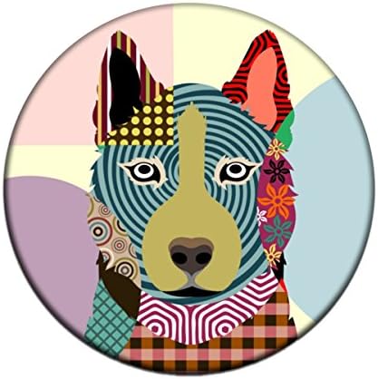 Siberian Husky Magnet 2. 25 inches diameter &amp; 0.25 inches thick