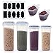 Large Cereal & Dry Food Storage Container, Set of 4 Plastic Storage Containers, Airtight, Leakproof With Locking Lids - Suitable For Cereal, Flour, Sugar, Coffee, Rice, Snacks, Pet Food by TOPODO