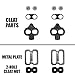 BV Bike Cleats Compatible with Shimano SPD - Spinning, Indoor Cycling & Mountain Bike Bicycle Cleat Set