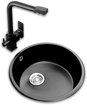 Amazon Com Single Bowl Balcony Bar Round Sink Single Groove